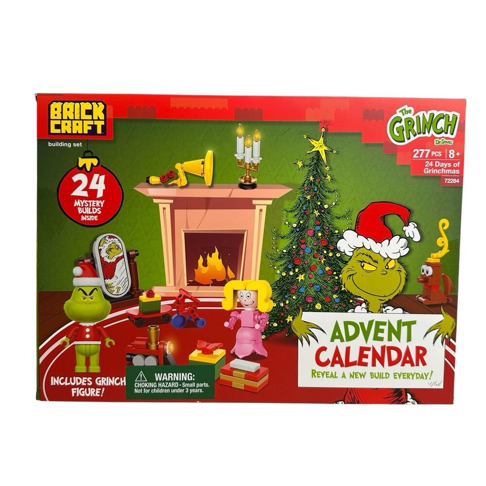 Dr Seuss The Grinch Brick Craft Advent Calendar 24 Days of Grinchmas 277 Pieces